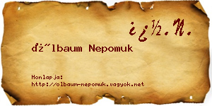 Ölbaum Nepomuk névjegykártya